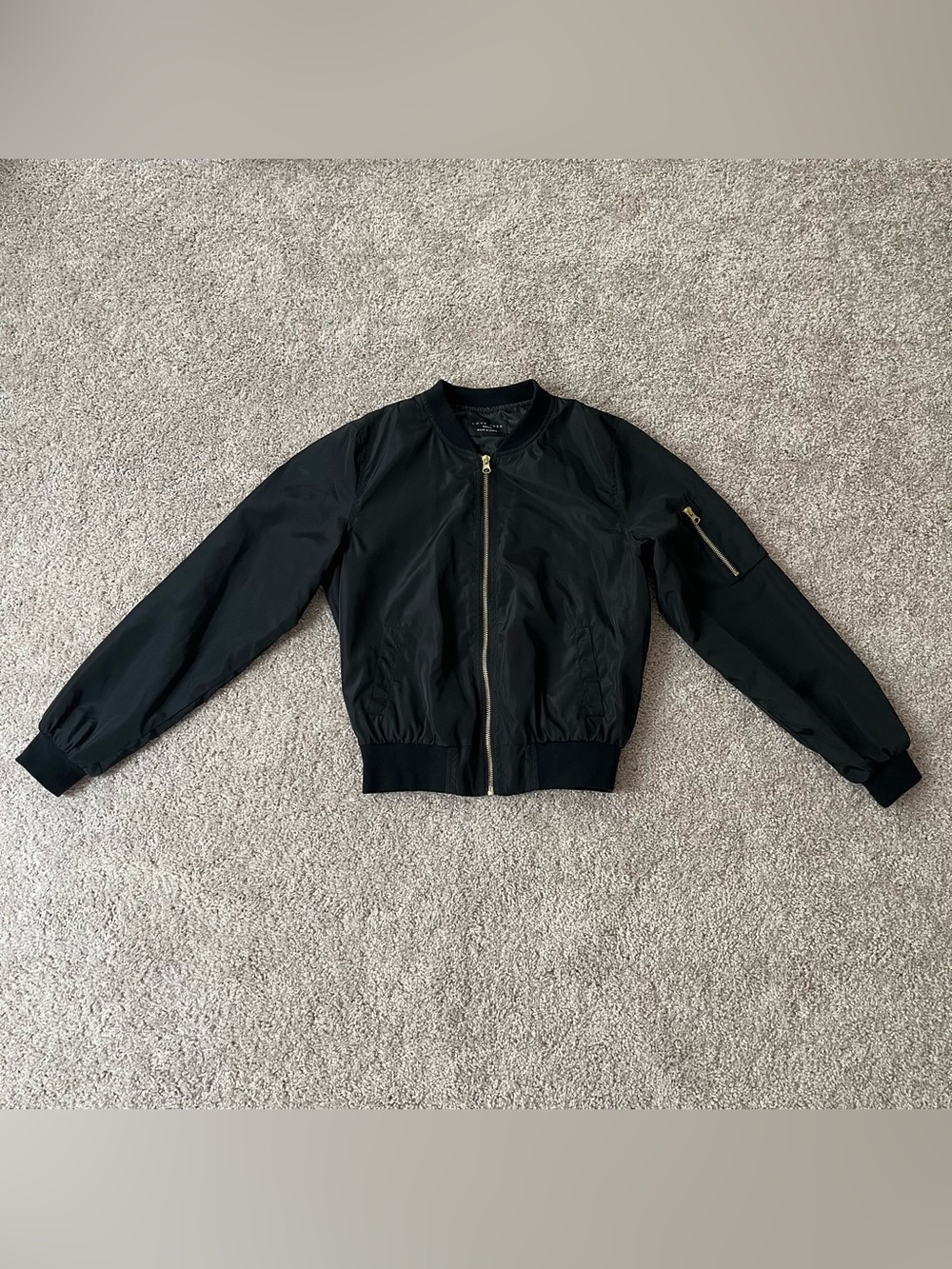 Black bomber jacket